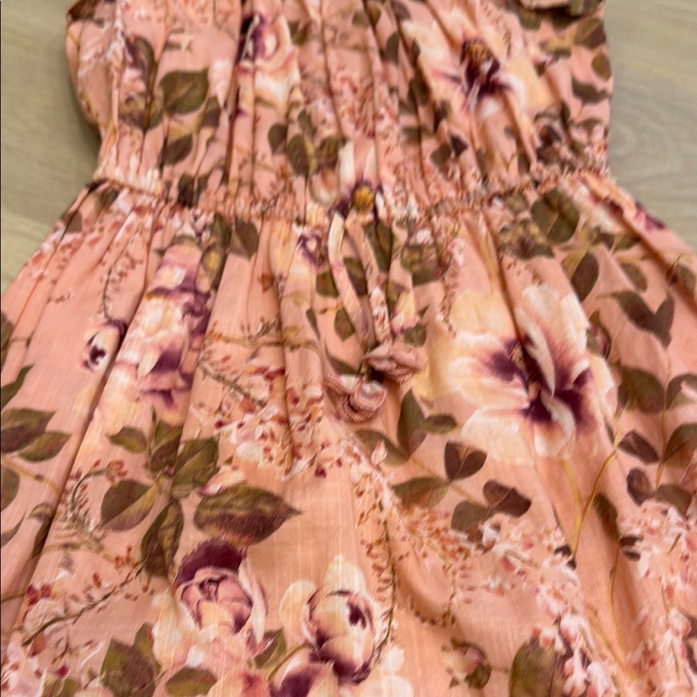 Zimmermann Peach Floral Kids Dress - Picture 2 of 5